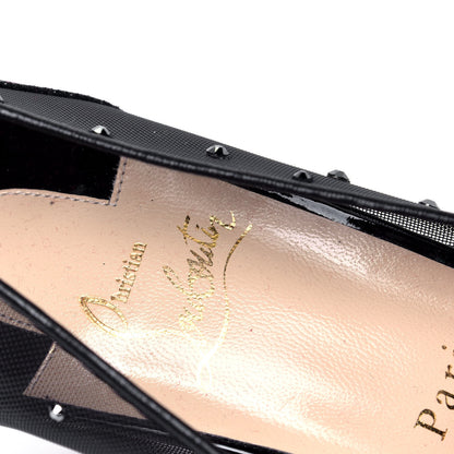 Christian Louboutin Rete Glitter Mini Specchio Strass Follies 70 Pumps 41 Black 5 of 6