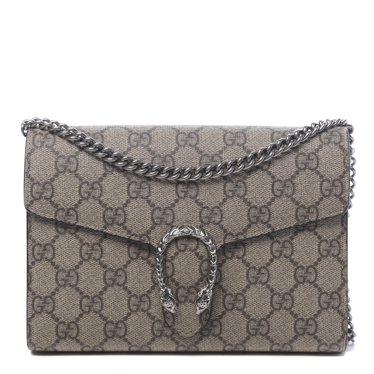Gucci GG Supreme Monogram Mini Dionysus Chain Wallet Beige Black 1 of 13