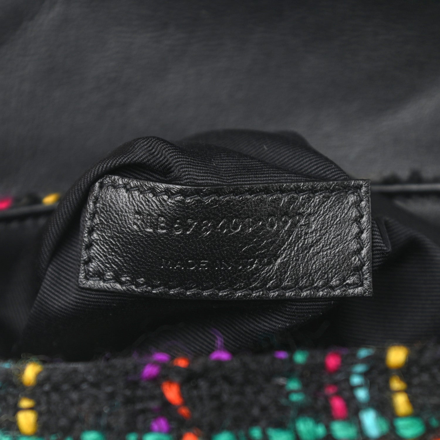 Saint Laurent Tweed Toy Loulou Shoulder Bag Black 7 of 11