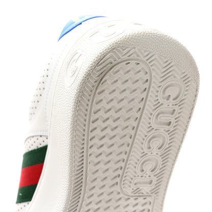 Gucci Calfskin Web Perforated Womens Platform 55mm Sneakers 39.5 White Bright Splash 10 of 11