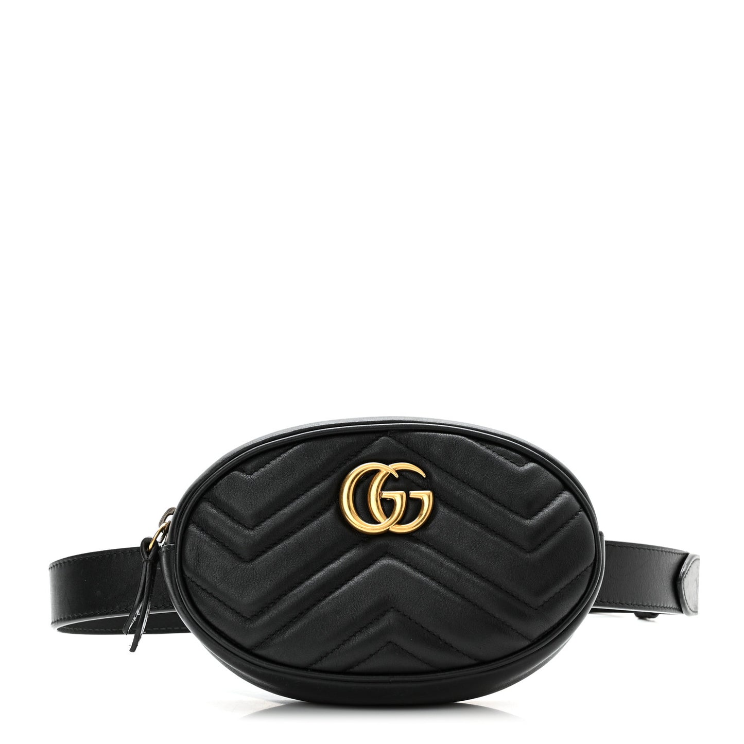 Calfskin Matelasse GG Marmont Belt Bag 85 34 Black