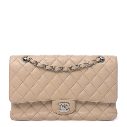 Chanel Caviar Quilted Medium Double Flap Beige Clair 1 of 13
