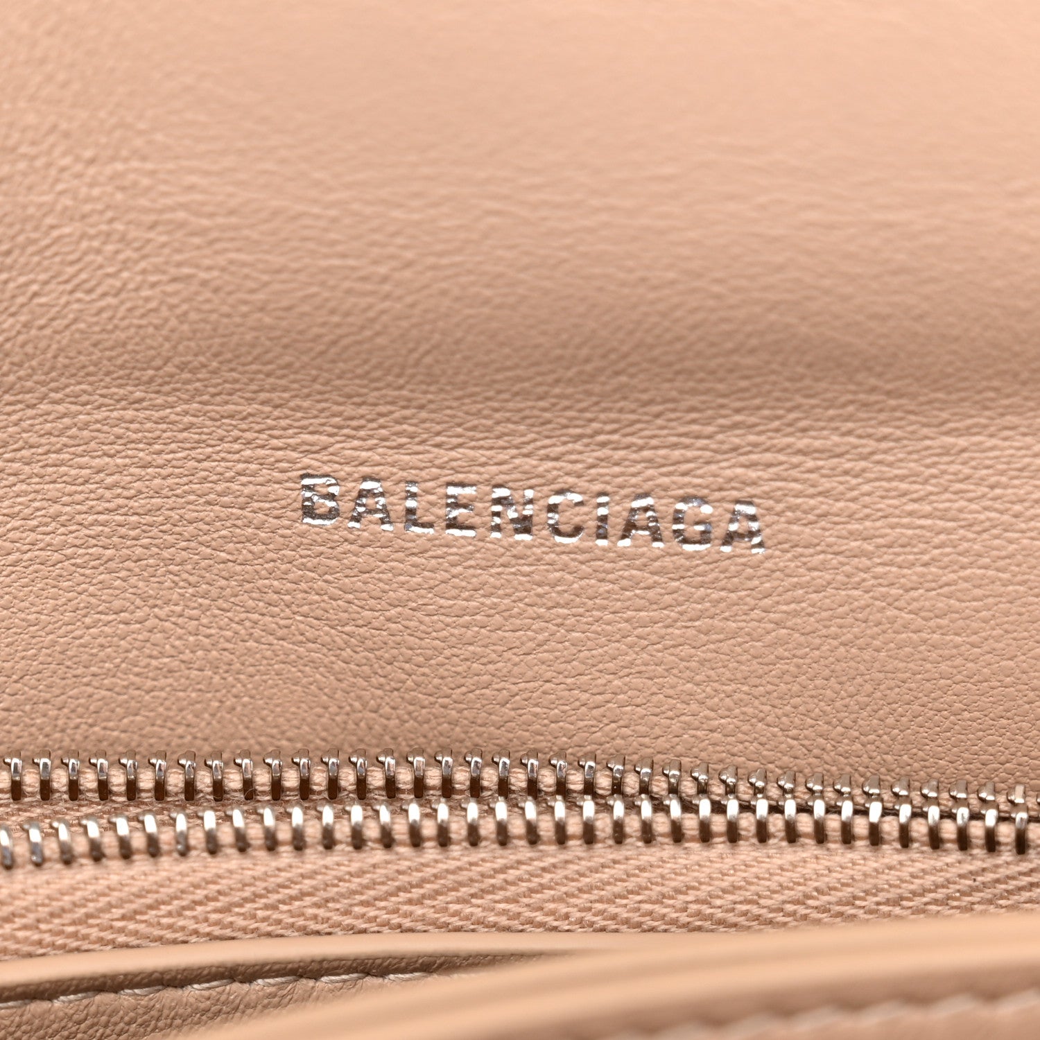 Balenciaga Crushed Calfskin Quilted Silver Hardware Large Crush Chain Bag Nude 6 of 9