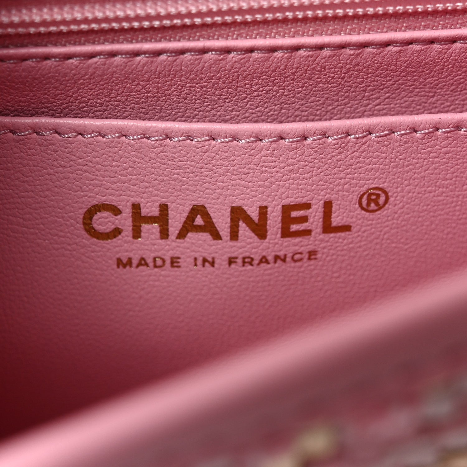 Chanel Metallic Lambskin Viscose Woven Flap Pink Gold 6 of 11
