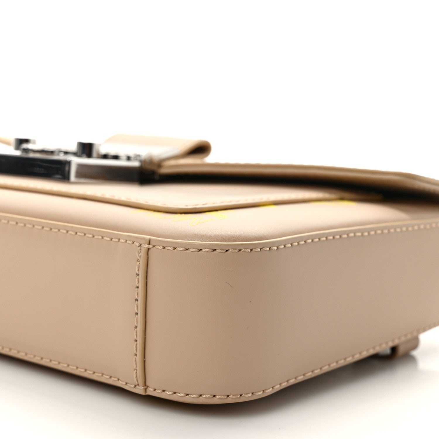 MCM Calfskin Color Splash Logo Crossbody Small Croissant 9 of 11