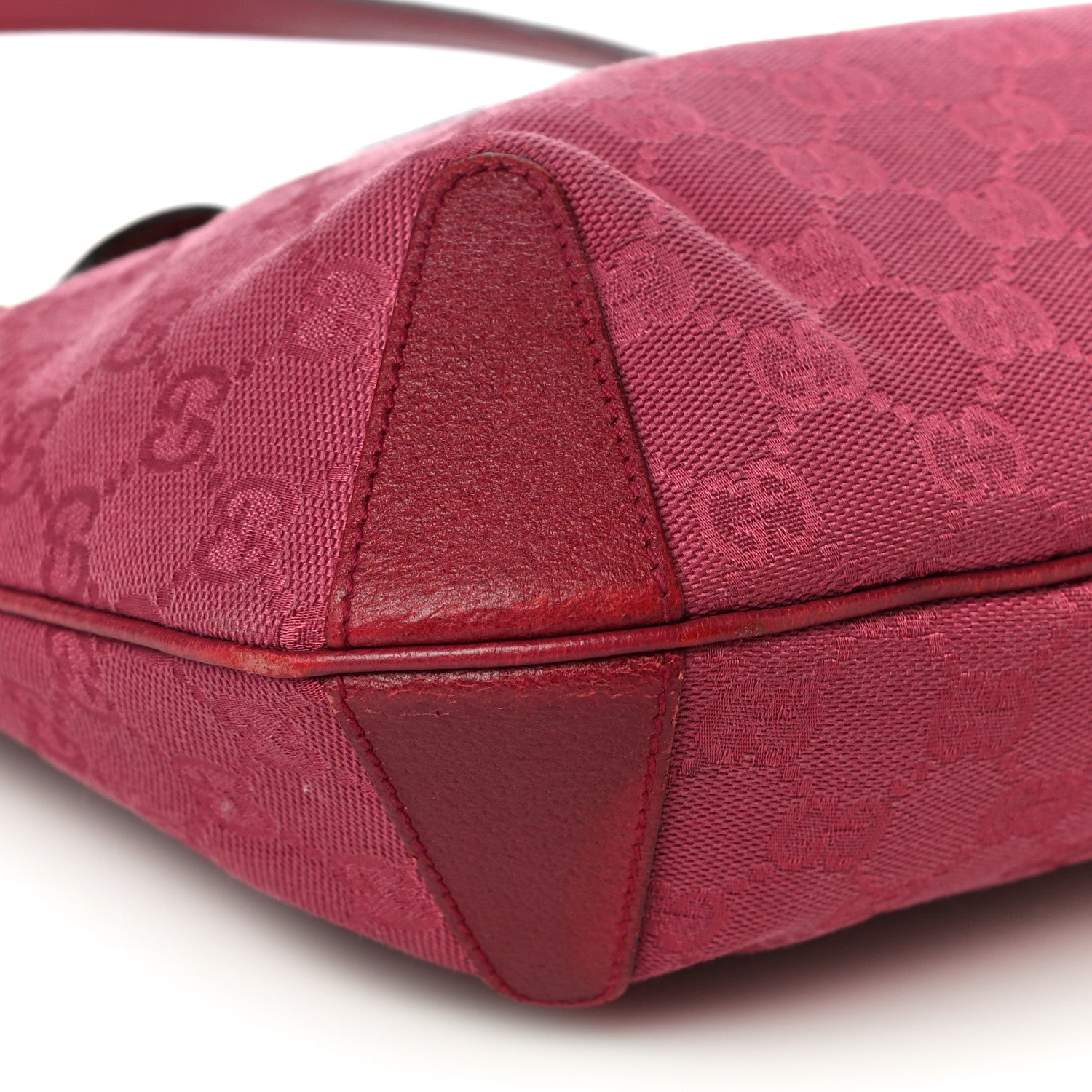 Gucci Monogram Horsebit Hobo Fuschia 8 of 12