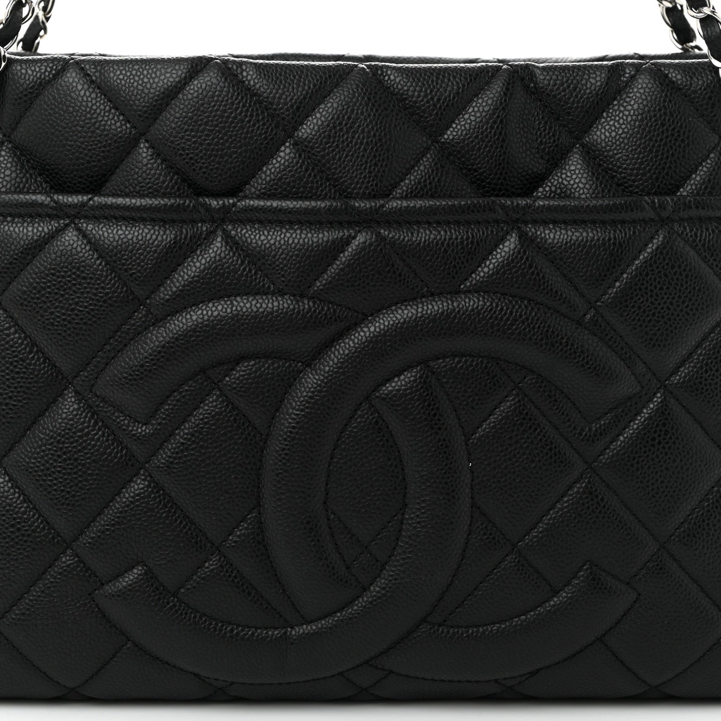 Caviar Quilted Timeless CC Soft Tote Black