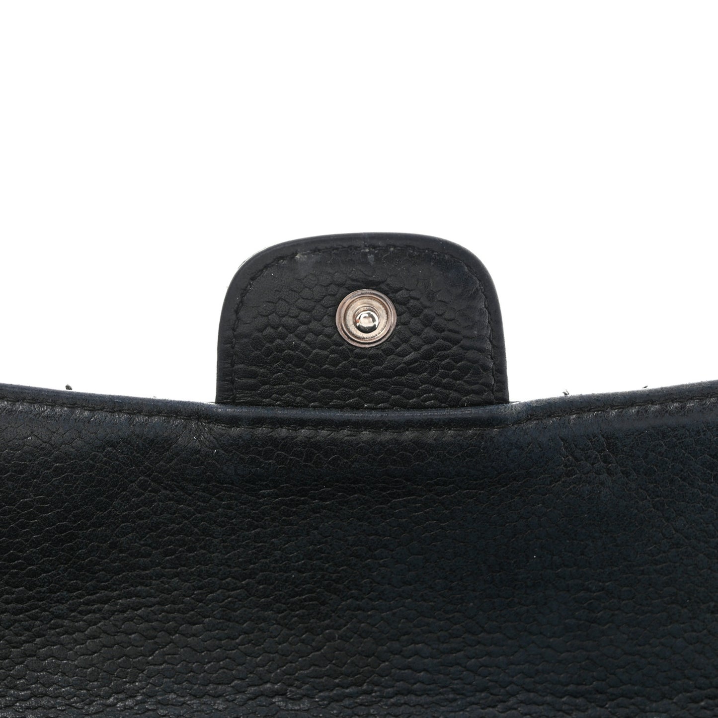 Caviar Quilted Large Flap Wallet Black