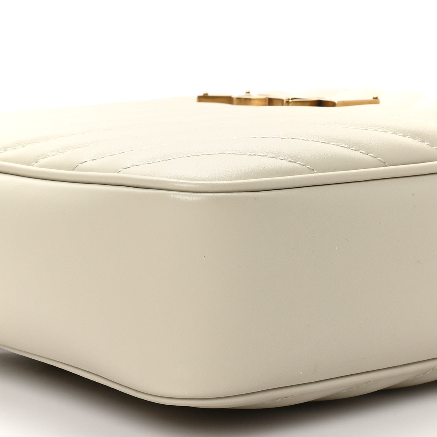 Saint Laurent Calfskin Matelasse Monogram Lou Camera Bag Blanc Vintage 9 of 10