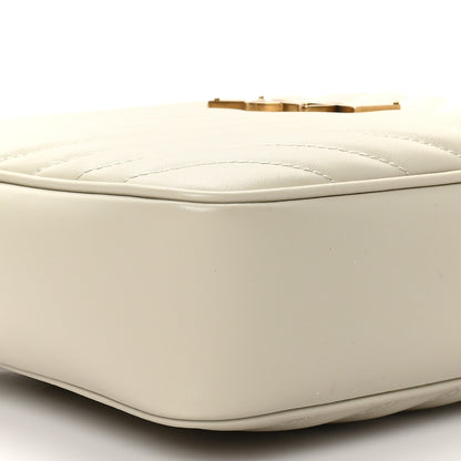 Saint Laurent Calfskin Matelasse Monogram Lou Camera Bag Blanc Vintage 9 of 10