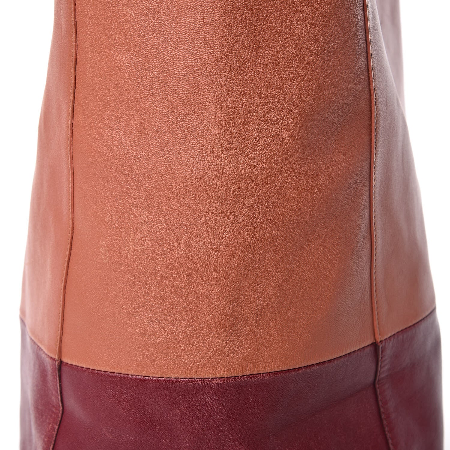 Celine Lambskin Horizontal Bi-Color Cabas Peach Rust 23 of 29
