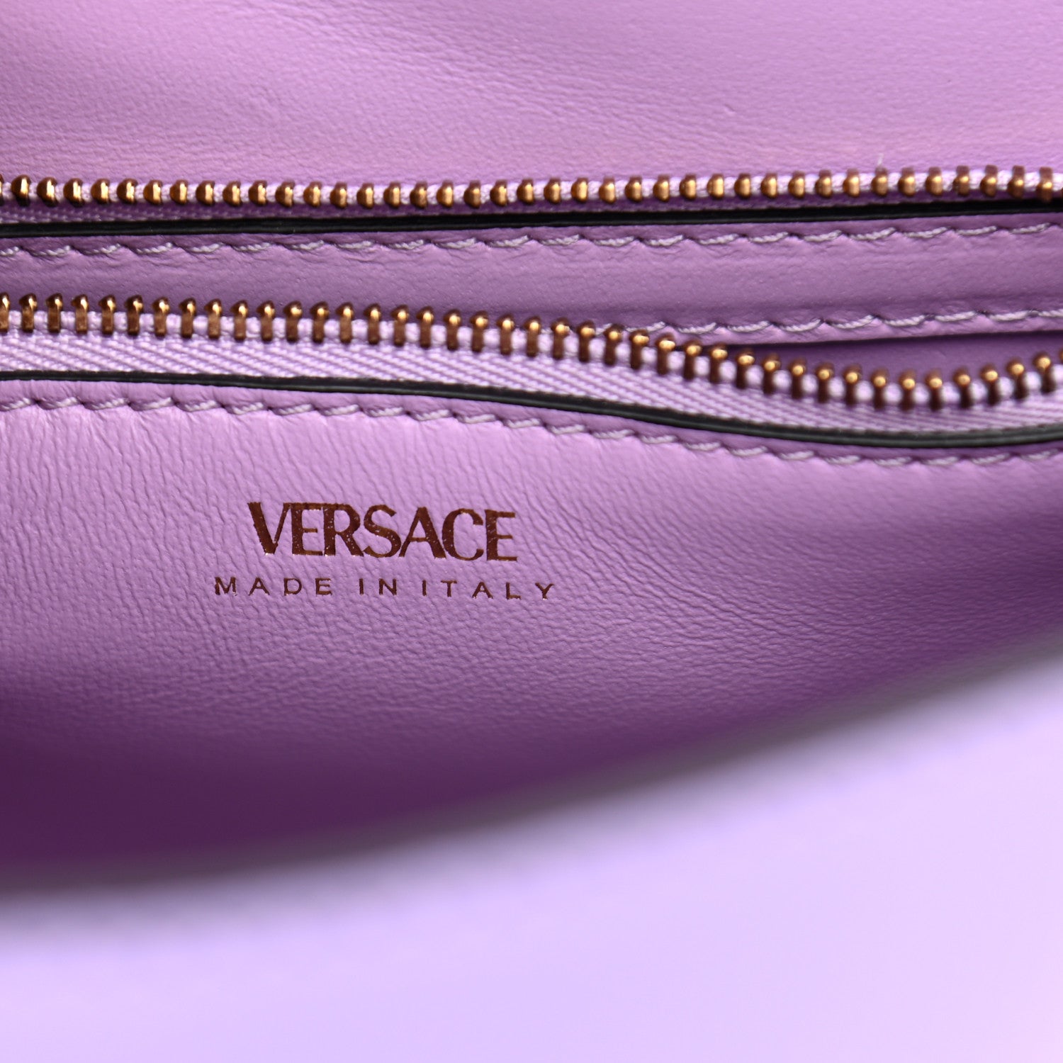 Versace Calfskin Medium La Medusa Top Handle Handbag Lilac 6 of 9