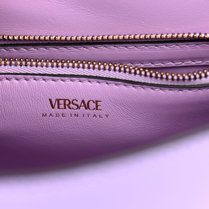 Versace Calfskin Medium La Medusa Top Handle Handbag Lilac 6 of 9