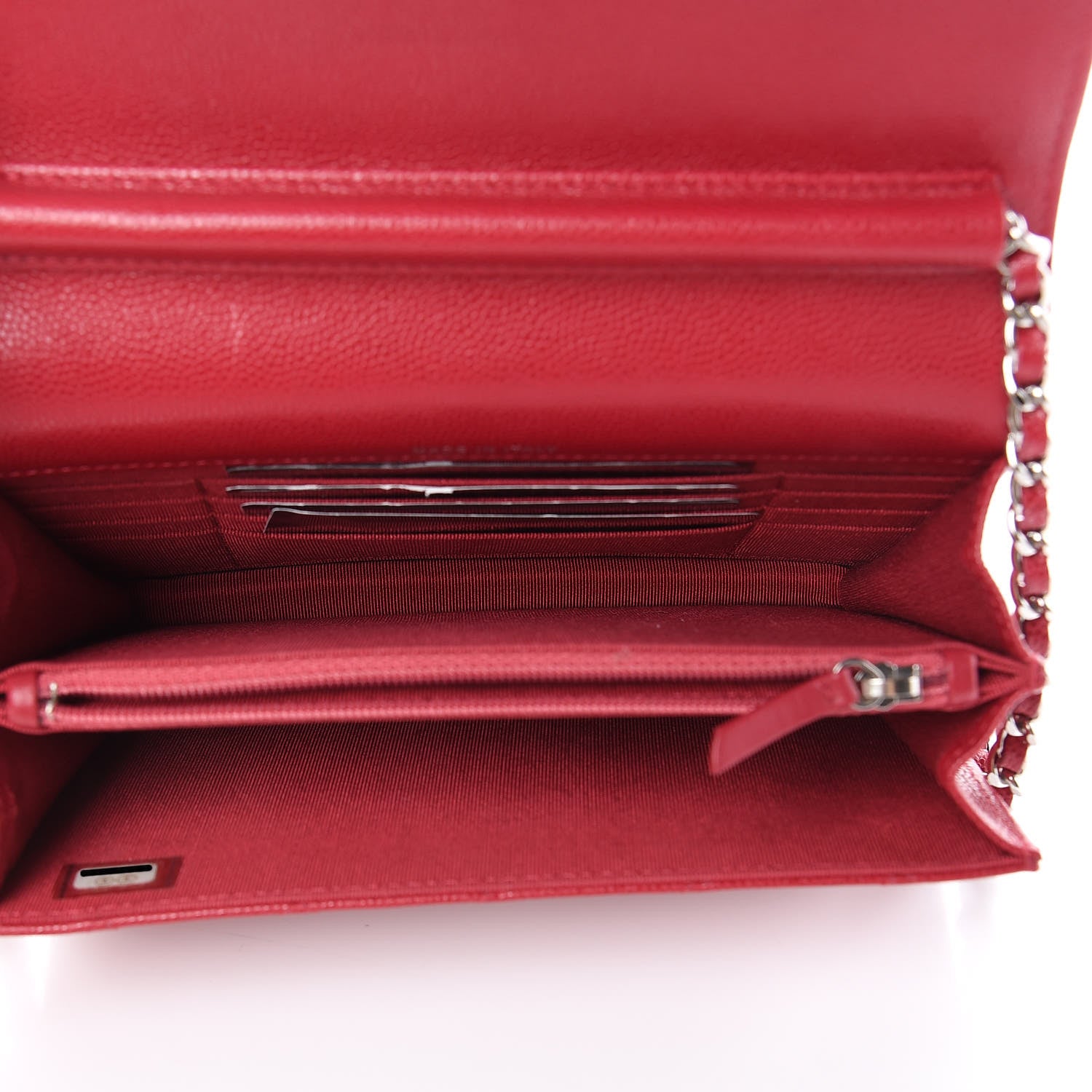 Chanel Caviar Quilted Square Wallet On Chain WOC Pink 5 of 10