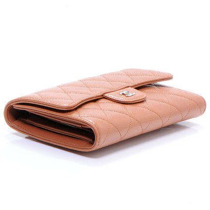 Chanel Caviar Quilted Long Flap Wallet Rose 4 of 8