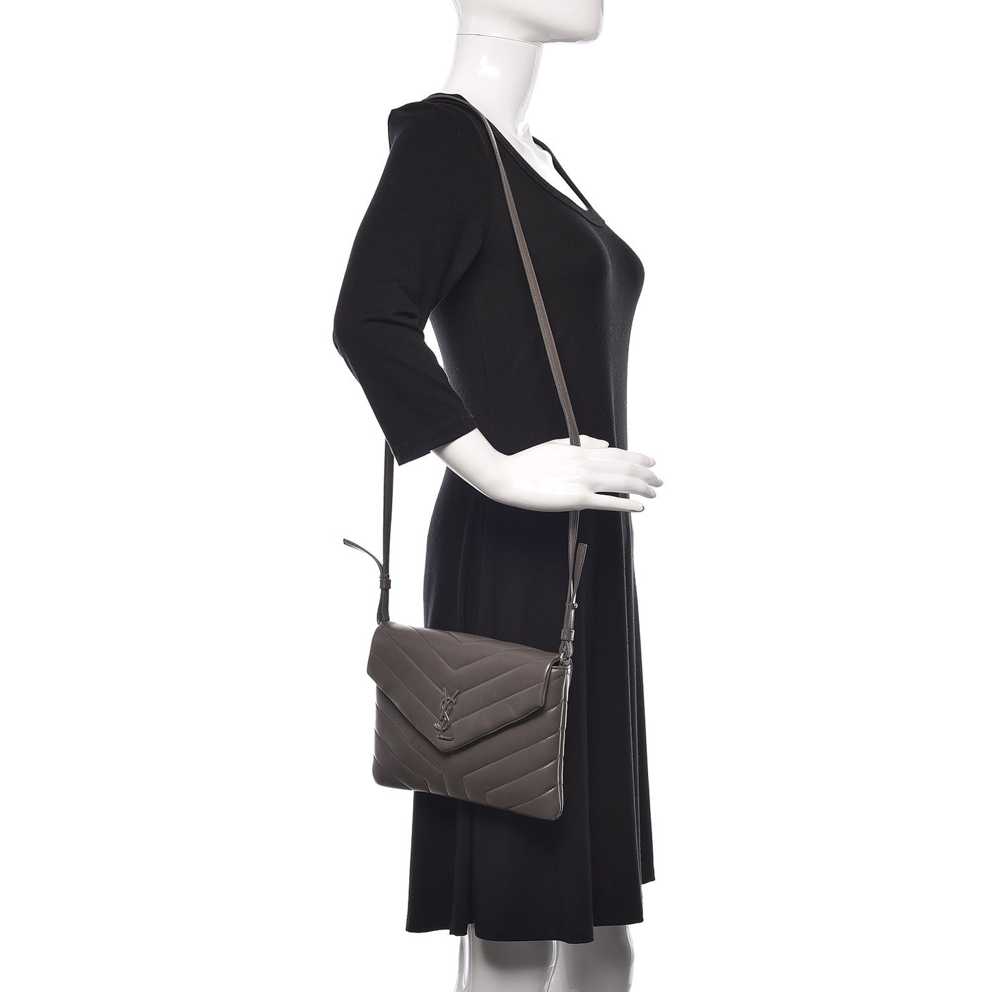 Calfskin Y Quilted Monogram Loulou Flap Bag Earth