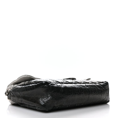 Chanel Vinyl Quilted Jumbo Melrose Degrade Flap Black 4 of 10