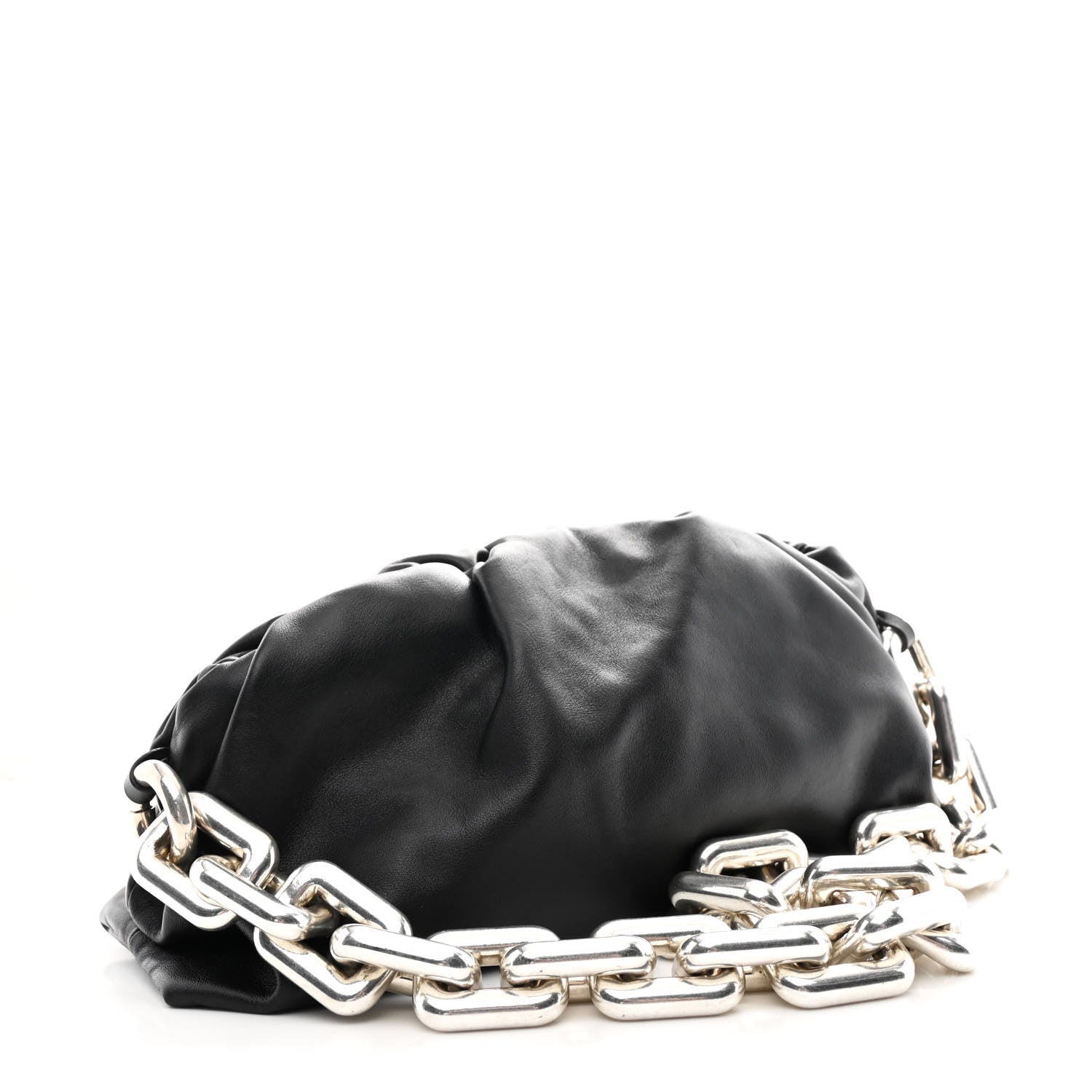 Bottega Veneta Calfskin The Pouch Chain Black 3 of 10