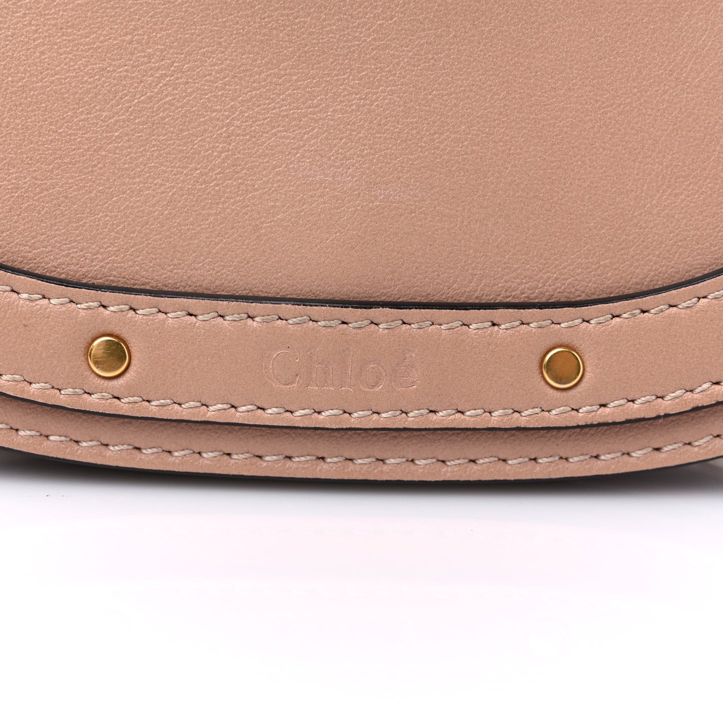 Calfskin Suede Small Nile Bracelet Bag Biscotti Beige