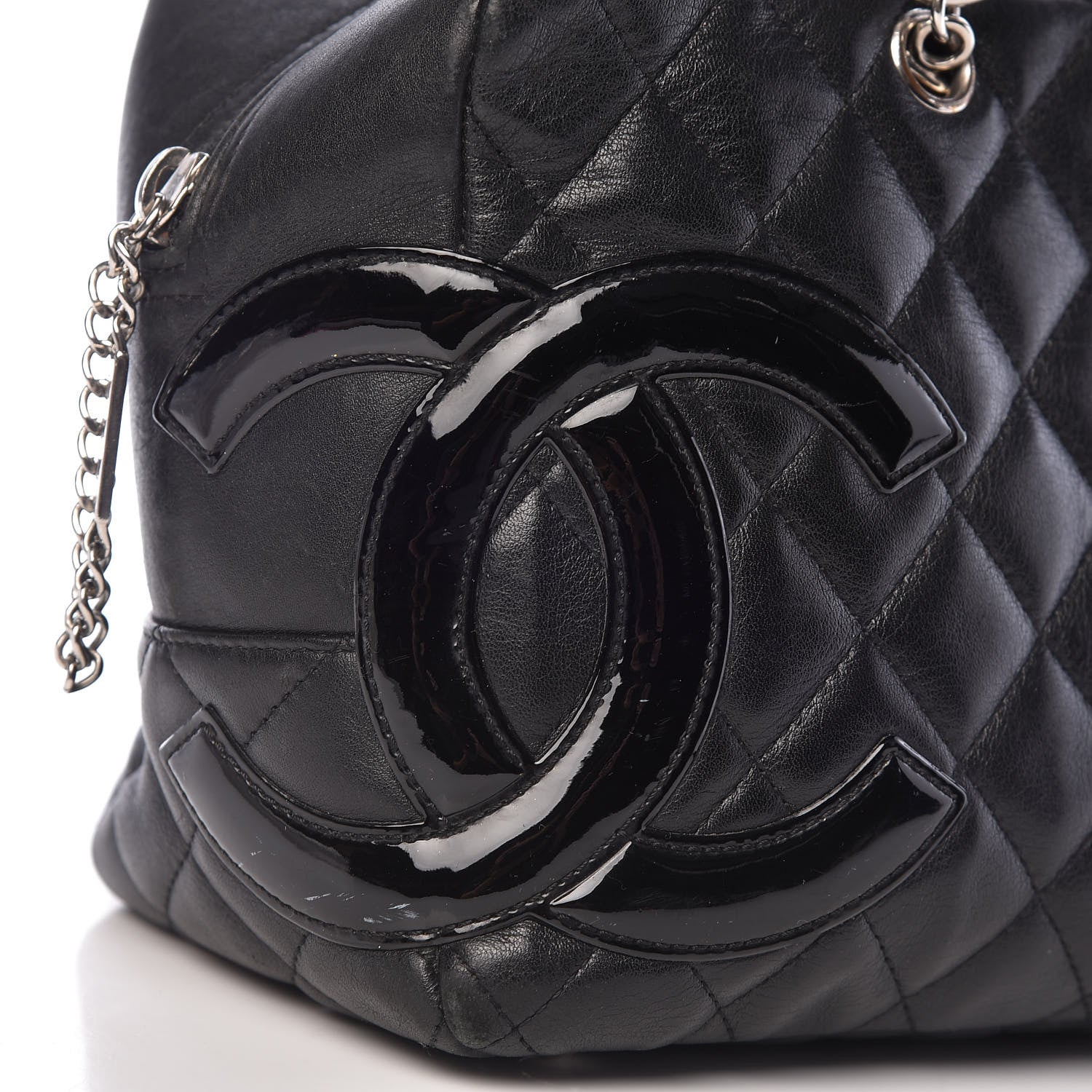 Chanel Calfskin Quilted Large Cambon Bowler Black 22 of 23