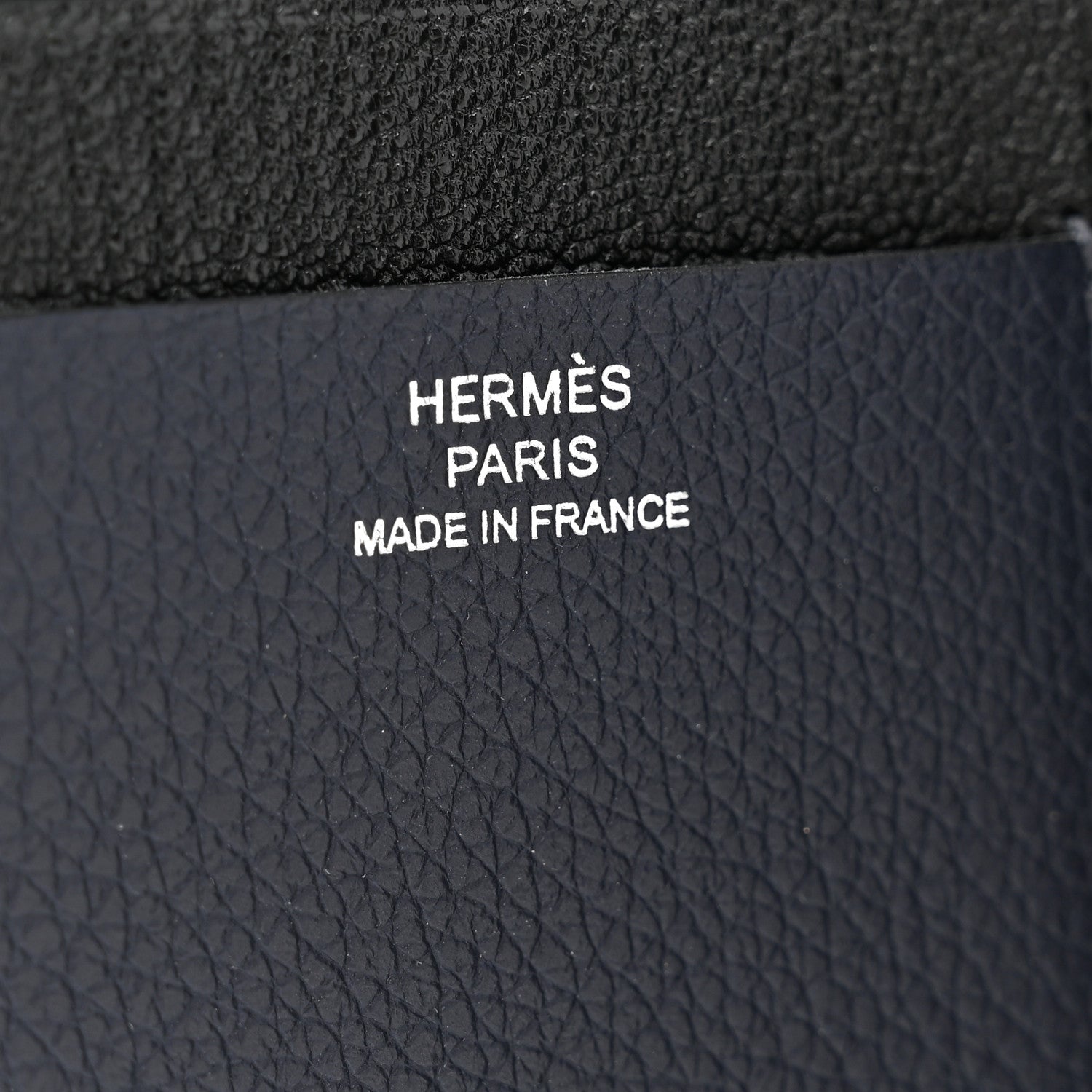 Hermes Evercolor Chevre Mysore Open Vertical Card Holder Bleu Nuit Black 6 of 6