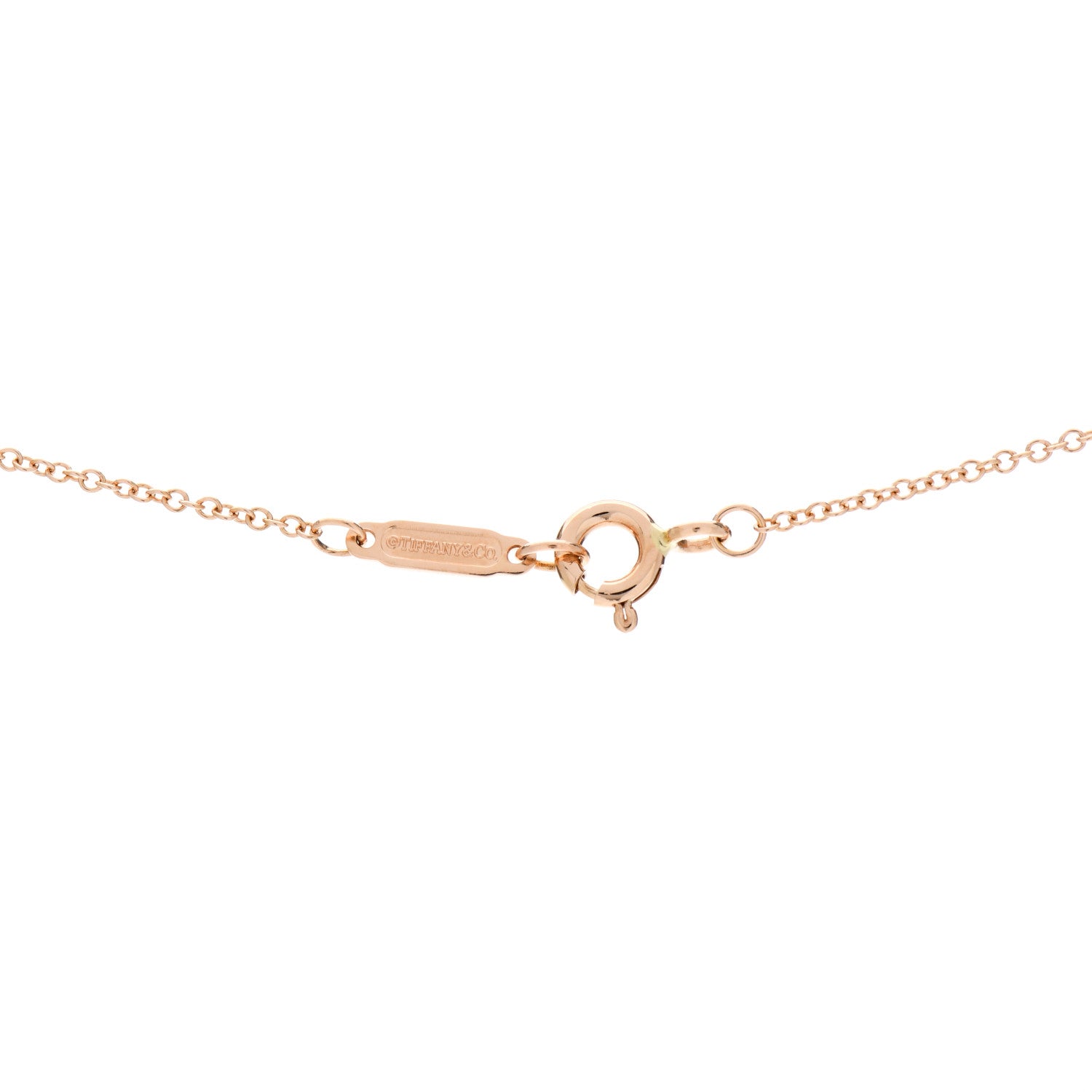 Tiffany 18K Rose Gold Mini Key Pendant Necklace 4 of 6