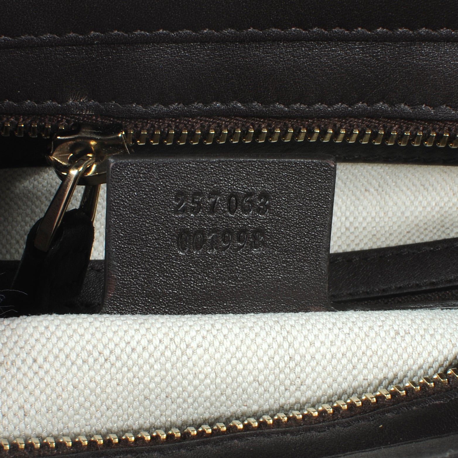 Gucci Guccissima Medium Mayfair Tote Dark Brown 7 of 8