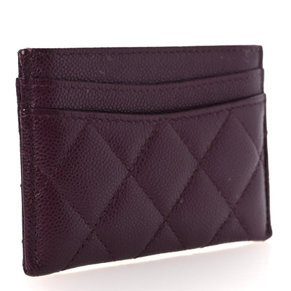 Chanel Caviar Quilted Card Holder Burgundy 3 of 11