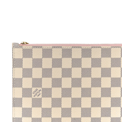 Louis Vuitton Damier Azur Neverfull MM GM Pochette Rose Ballerine 7 of 9