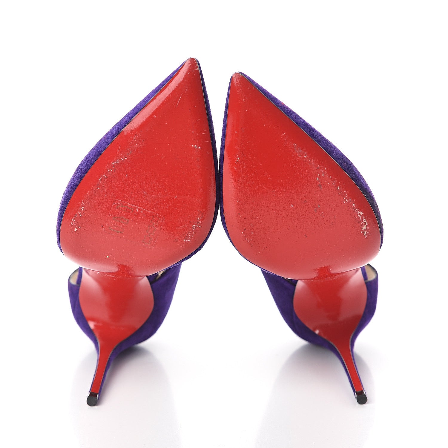 Christian Louboutin Veau Velours Sharpeta 120 Asymmetric Pumps 40 Etincelle 7 of 8