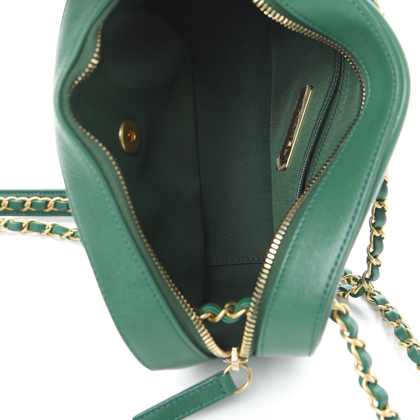 Goatskin Quilted 19 Camera Case Green