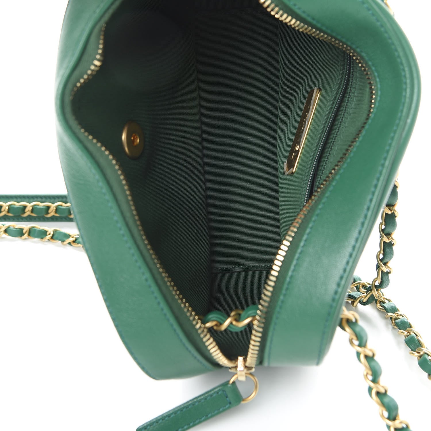 Chanel Goatskin Quilted 19 Camera Case Green 6 of 12