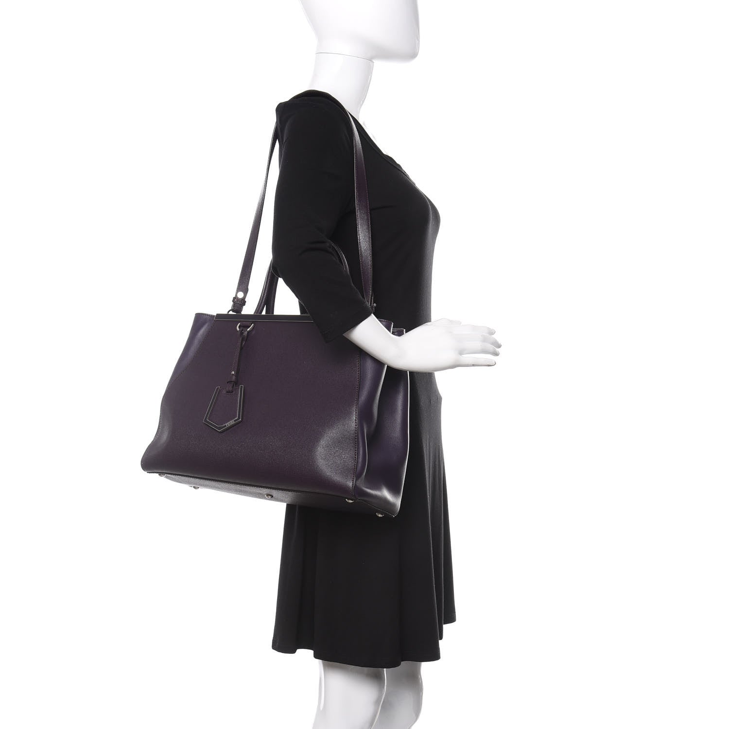 Fendi Vitello Elite Regular 2Jours Tote Ametista 2 of 10