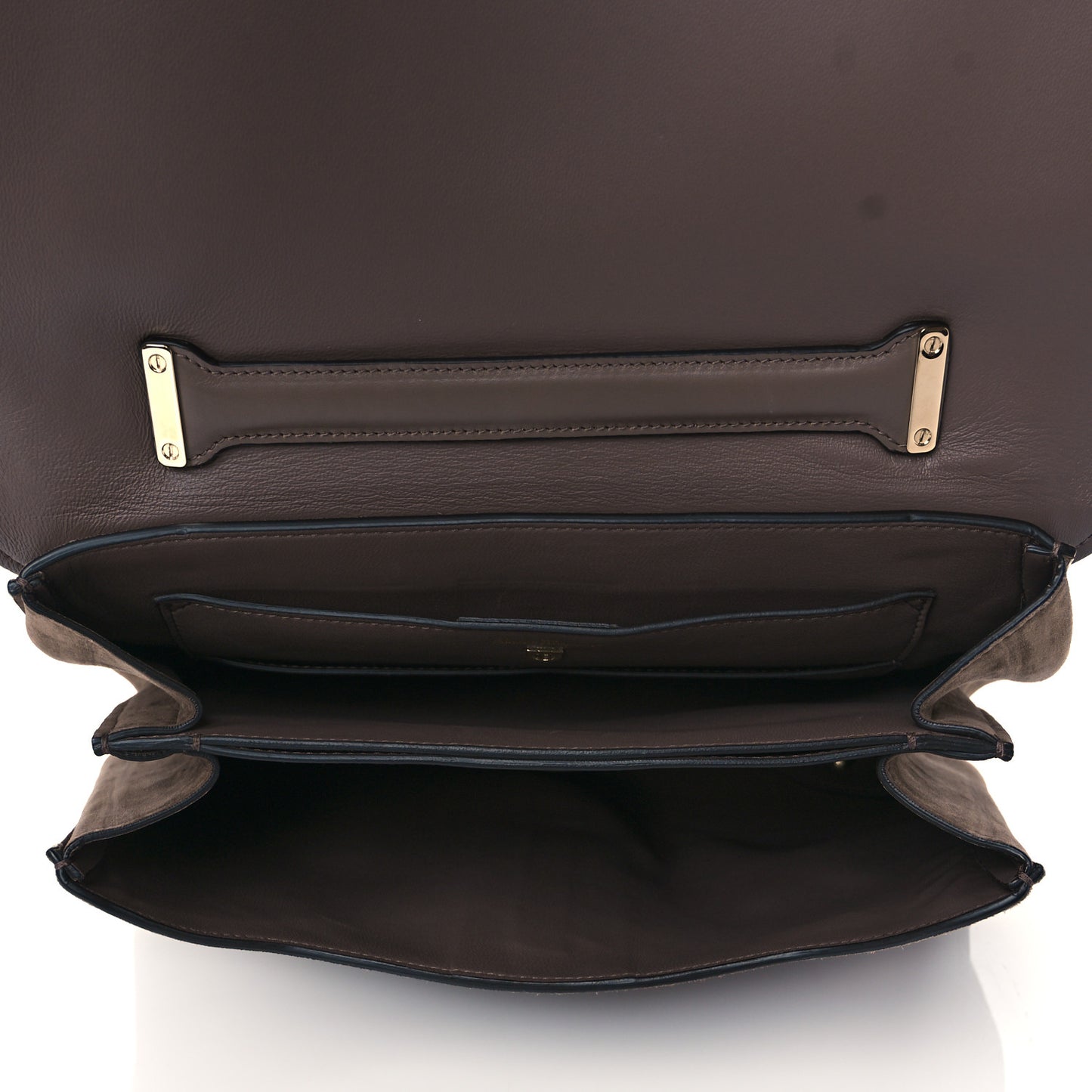 Calfskin Suede Margot Top Handle Satchel Tan