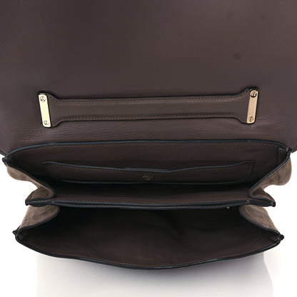 Salvatore Ferragamo Calfskin Suede Margot Top Handle Satchel Tan 5 of 11