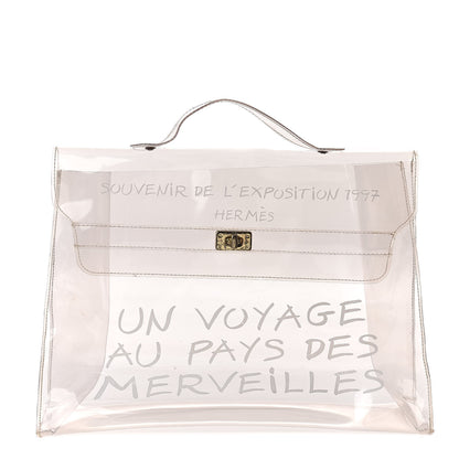 Hermes Vinyl Souvenir De L'Exposition Kelly Transparent 1 of 7