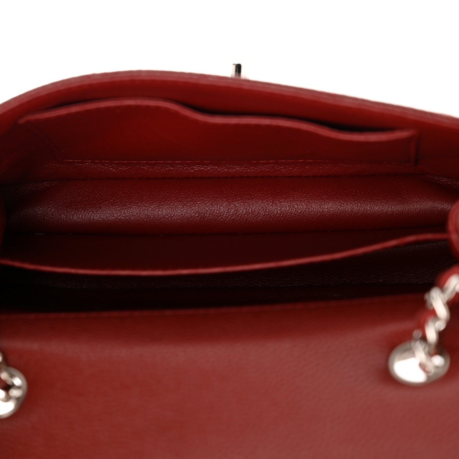Chanel Caviar Quilted Extra Mini Flap Burgundy 5 of 12