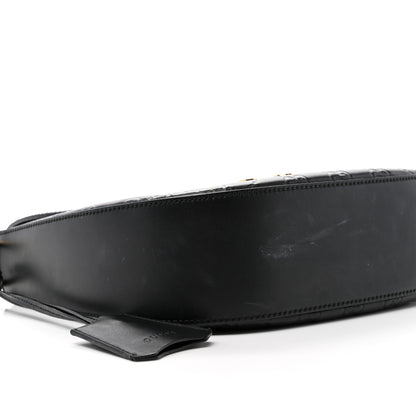 Gucci Guccissima Web Medium Padlock Messenger Shoulder Bag Black 8 of 10