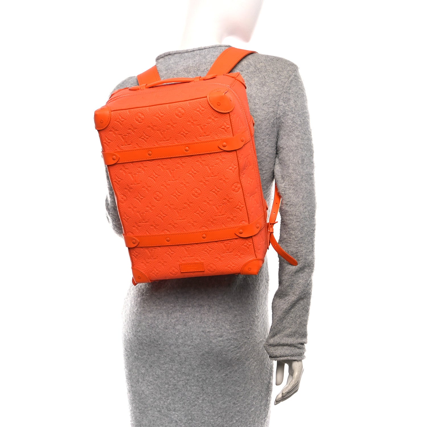 louis vuitton backpack trunk FashioNica winter 2023 pre Louis Vuitton Taurillon Empreinte Soft