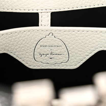 Louis Vuitton LV X YK Taurillon Psychedelic Capucines MM Black White 7 of 10