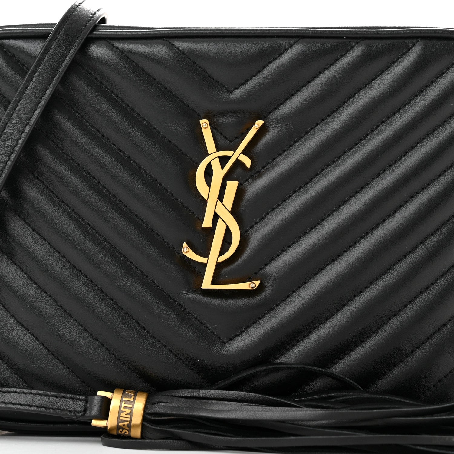 Saint Laurent SAINT LAURENT Calfskin Matelasse Monogram Lou Camera Bag Black 8 of 11