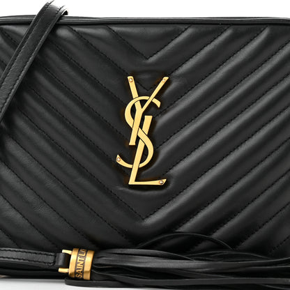 Saint Laurent SAINT LAURENT Calfskin Matelasse Monogram Lou Camera Bag Black 8 of 11