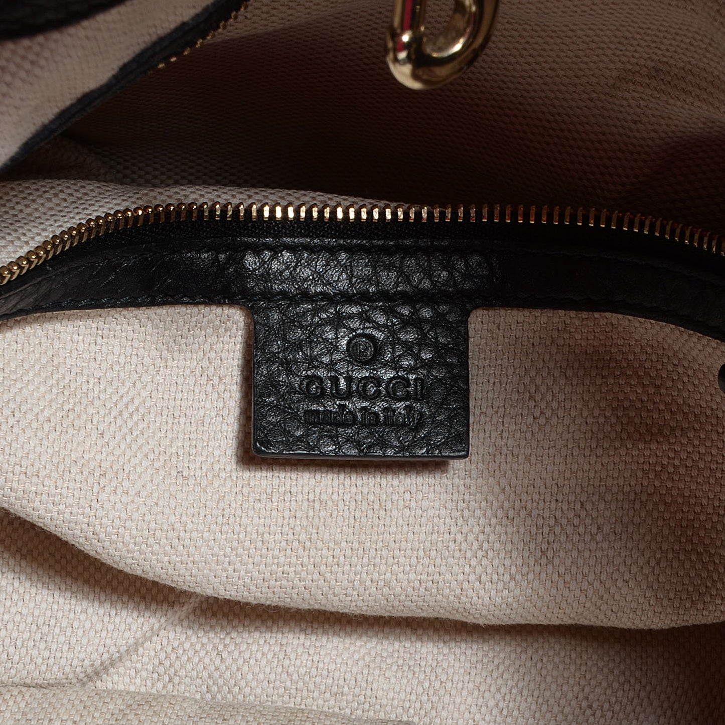 Pebbled Calfskin Large Soho Chain Shoulder Bag Black
