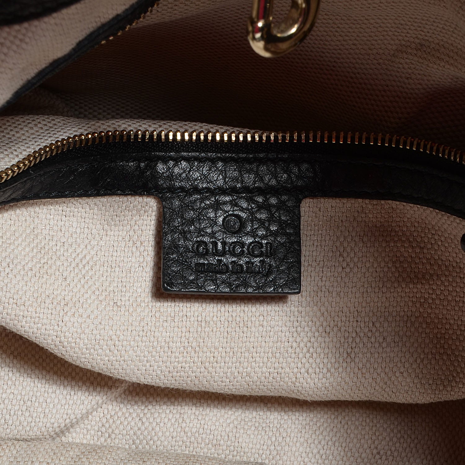 Gucci Pebbled Calfskin Large Soho Chain Shoulder Bag Black 6 of 7