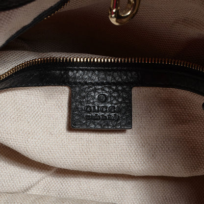 Gucci Pebbled Calfskin Large Soho Chain Shoulder Bag Black 6 of 7