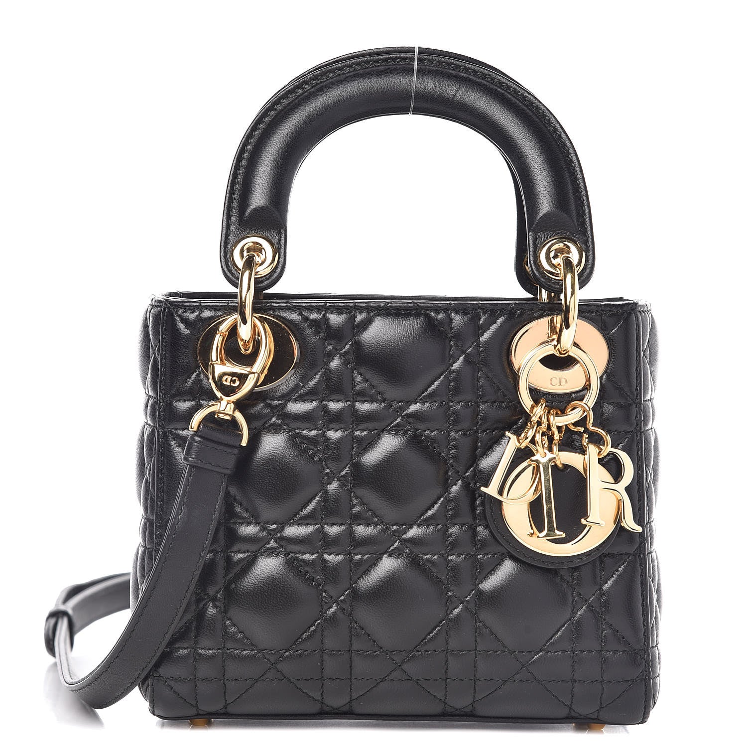 Christian Dior Lambskin Cannage Mini Lady Dior Black 1 of 11
