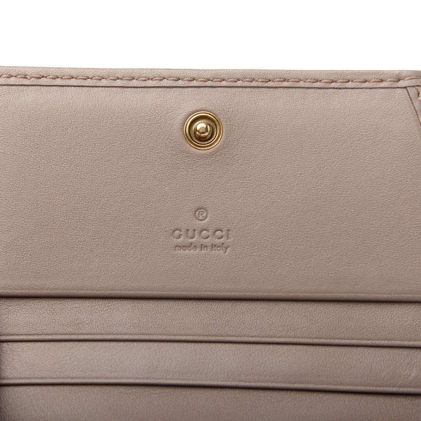 Calfskin Matelasse GG Marmont Card Case Wallet Porcelain Rose