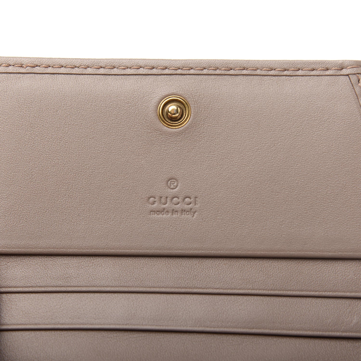 Gucci Calfskin Matelasse GG Marmont Card Case Wallet Porcelain Rose 6 of 8