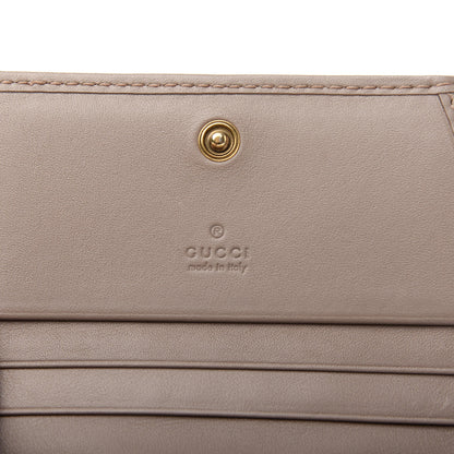 Gucci Calfskin Matelasse GG Marmont Card Case Wallet Porcelain Rose 6 of 8