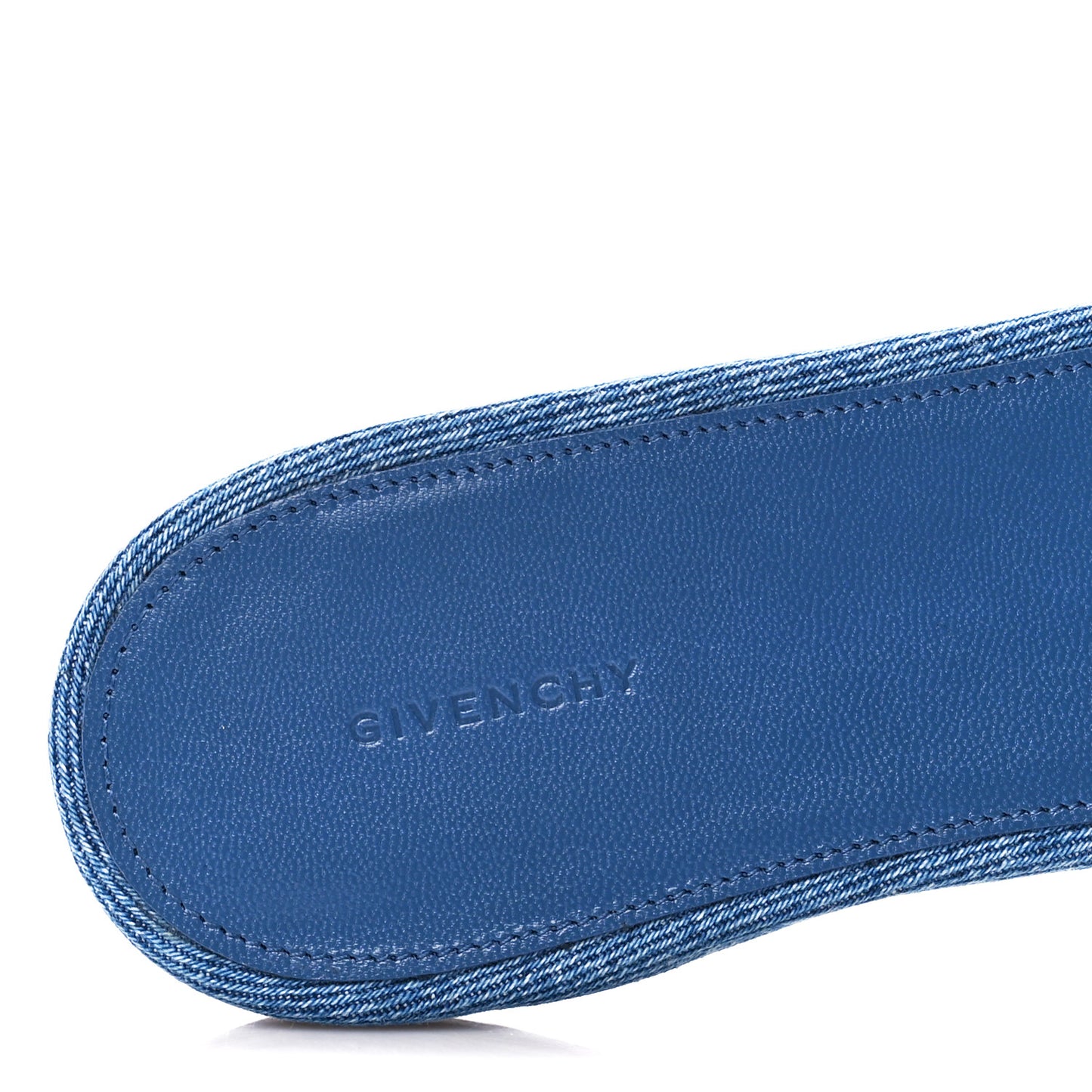 Jacquard 4G Logo Mule Slide Sandals 39.5 Denim Blue
